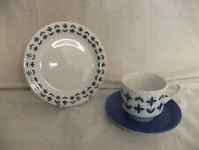 c4 Pottery Midwinter Staffordshire - Roselle - vintage 1960s blue tableware 8H3A