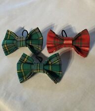 DOG PUPPY PET 'SLIDE ON' BOW TIE ACCESSORY VARIOUS SIZES 81 TARTANS CUSTOM MADE