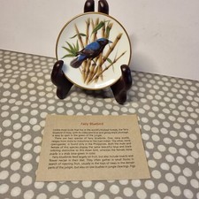 Franklin Porcelain 1981 Mini Plate Songbirds of the World. Asian Fairy Bluebird