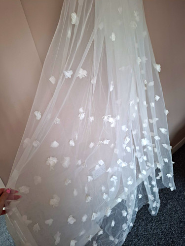 Ivory cathedral length tulle - cathedral,