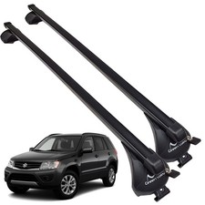 Suzuki Grand Vitara 2005 to 2015, Flush Rail Steel Roof Rack Cross Bars Set
