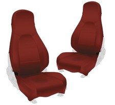 MAZDA MX5 LEATHER SEAT COVER SET. RED. MK 1. 1996-1997. NEW AND BOXED.