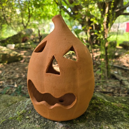 Folk pottery jack lantern - folk, jack-o'-lantern