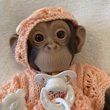🐒💖GORGEOUS SCENTED REBORN BABY GIRL MONKEY DOLL “COCO” SUCH A CUTIE 💖🐒  