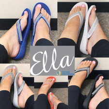 Ladies Diamante Toe Post Flat