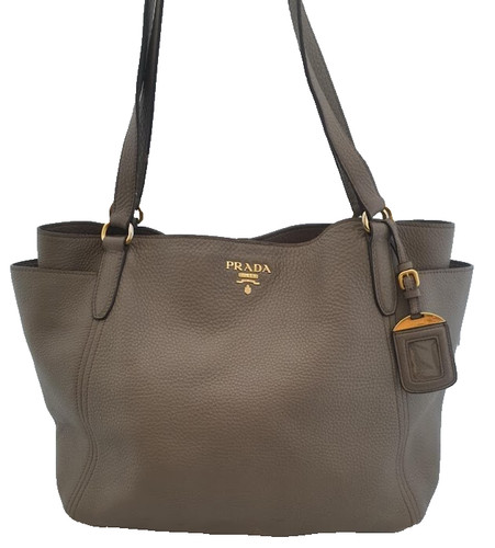 Prada grey beige vittello - prada,