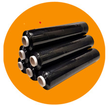6 X STRONG ROLLS BLACK PALLET
