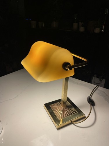 Vintage brass amber - brass, &