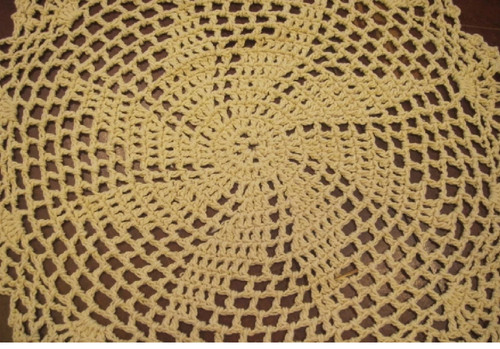 Pcs round beige crochet - pcs, 12"