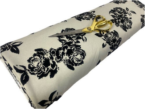 Black velvet embossed grey - black,