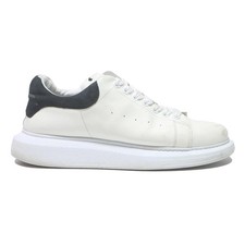ALEXANDER MCQUEEN Oversized Leather Trainers Mens White Black UK 9.5 Designer