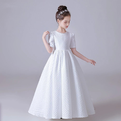 Girls white flower girl - girls,