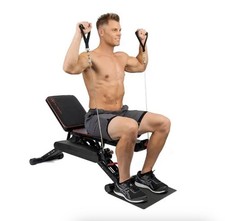 TOTAL FLEX L Folding Weight Bench & Exercise Bench Press Rack - Fitness Bench. 