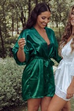 Emerald Green Satin Bridesmaid
