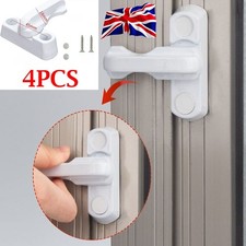 4X UPVC Window Door Safety Security Restrictor Sash Jammer Latch Lock With Screw