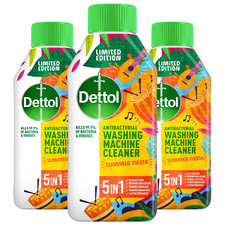 Dettol Washing Machine Cleaner Fruity Fiesta Liquid Removes Dirt 250ml x3
