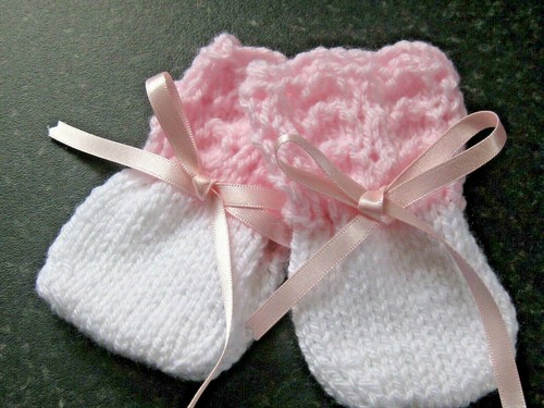 Lovely hand knitted - hand, baby