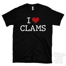 I LOVE CLAMS T-SHIRT heart