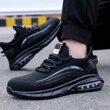 MENS WOMENS STEEL TOE CAP WORK SAFETY TRAINERS BOOTSHOES LIGHTWEIGHT ABSORBING