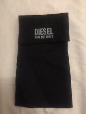 Diesel Only The Brave Pouch Glasses Case 21cm x 12cm Black Fabric Small Bag