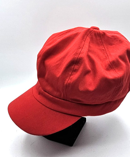 Women red newsboy cap - women's,