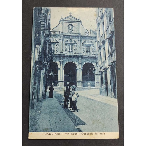 Postcard cagliari via azuni - via,