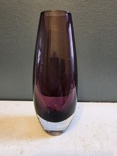 PURPLE  HANDMADE  SCANDINAVIAN  GLASS VASE
