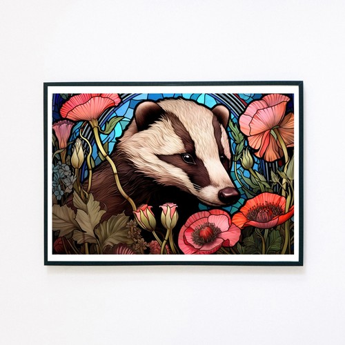 Badger flowers botanical - badger,
