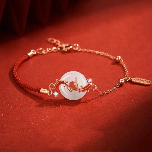 Lucky knot bracelet red - knot,