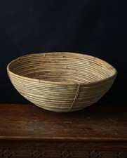 Large Vintage Bamboo Wicker
