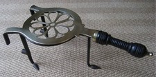Antique Benham & Froud Brass & Steel Fire or Hob Hanging Range Trivet