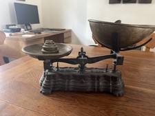 Vintage “The Salter” Cast Iron And Brass Weighing Scales with Weights
