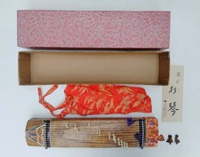 Japanese Traditional Mini Harp Koto 23.62" Wooden Wagakki Musical Instrument Vtg