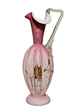 C19 Satin Cased Glass Vase /