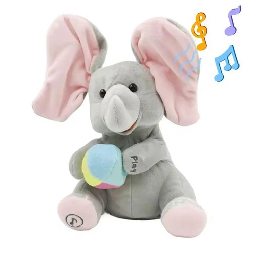 Hide seek elephant plush toy - &,