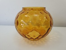 Vintage Amber Glass Lampshade
