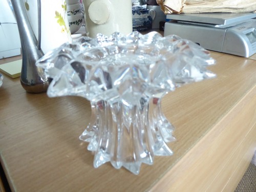 Vintage unusual glass vase - vintage,