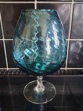 Large Empoli Teal Blue Swirl