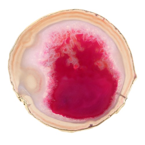 Multi color agate coaster heat - multi,