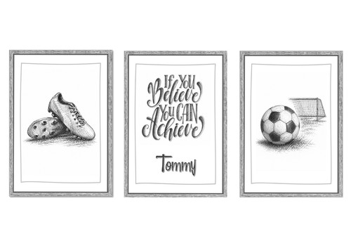 Personalised football posters - personalised,
