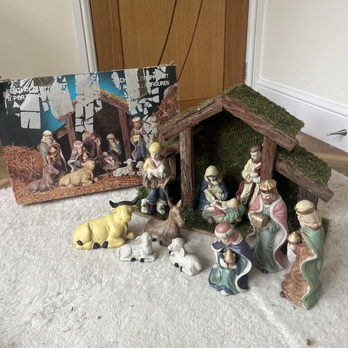 Vintage nativity set - vintage, wooden