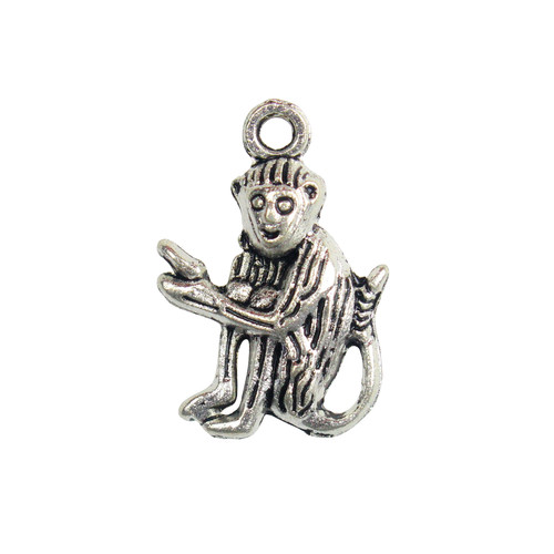 Antique silver monkey ape - antique,