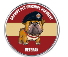 Cheshire Regiment Grumpy old Veteran Military Army lapel pin badge 27mm