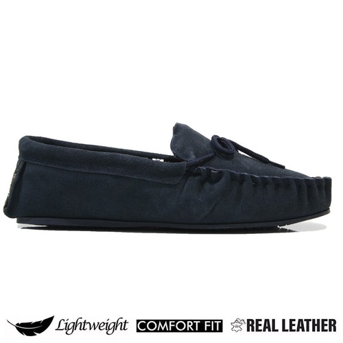Mens leather slip slippers - mens,