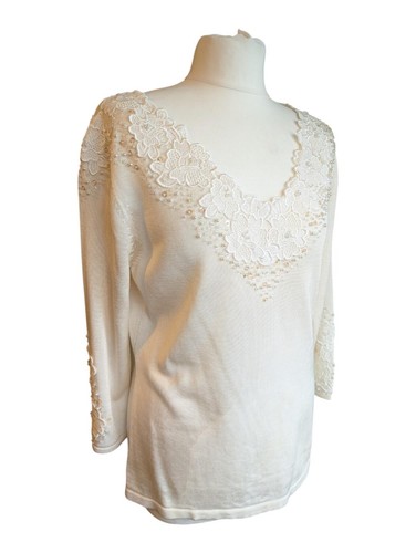 Kaleidoscope cream beaded lace - kaleidoscope,