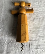 Vintage French Octagonal Double Helix Corkscrew Wine Bottle Opener.