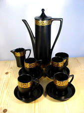 Portmeirion Greek Key Black & Gold Coffee Set