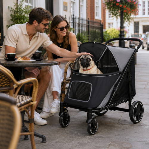 Foldable pet stroller - foldable, stroller,