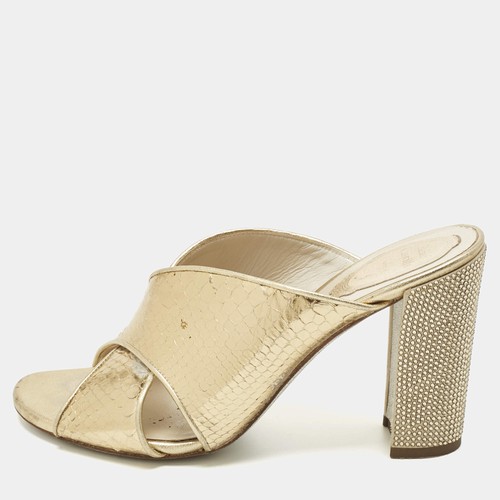Rene caovilla gold python - caovilla,