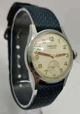 Vtg 1940s Marconi 17J Military Style 31mm Mechanical Gents Watch Made in France